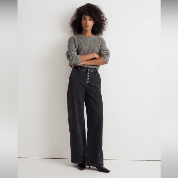 NWT Madewell Superwide-Leg Jeans - Size 25 - Black - Picture 3 of 11